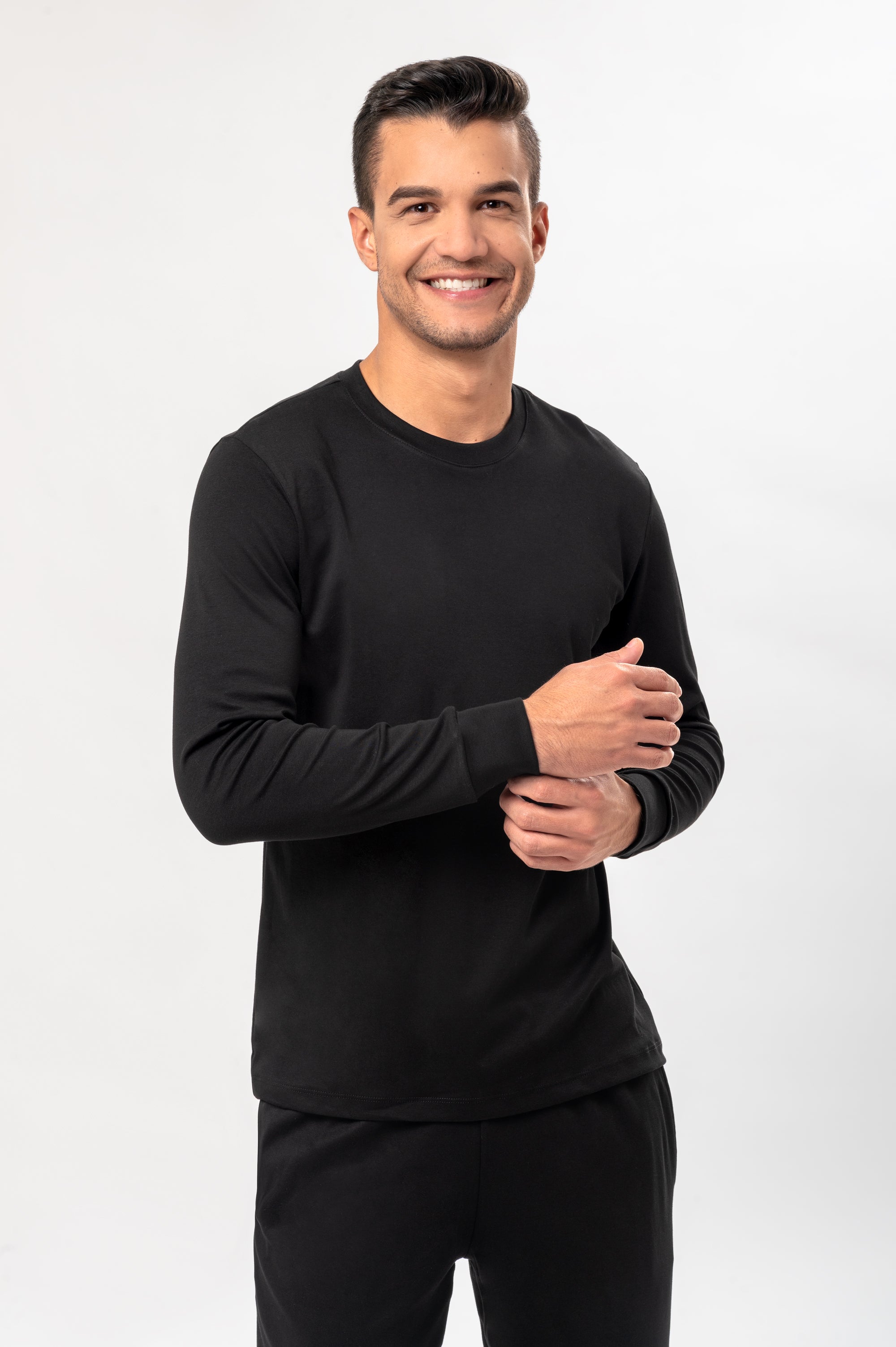 Pijama Set Pima Cotton  Victor - Negro