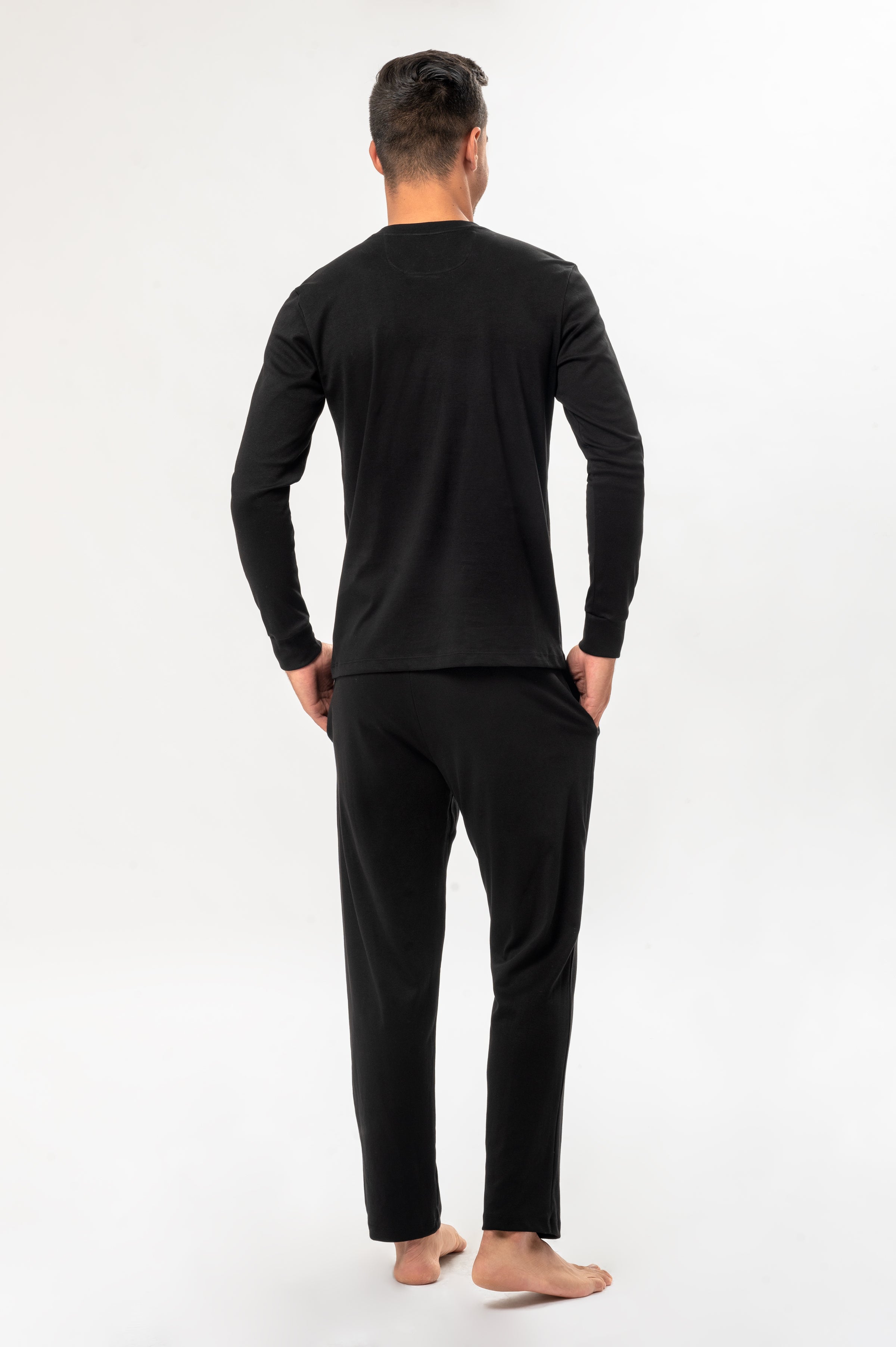Pijama Set Pima Cotton  Victor - Negro