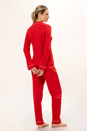 Pijama Set Pima Cotton - Alondra - Rojo