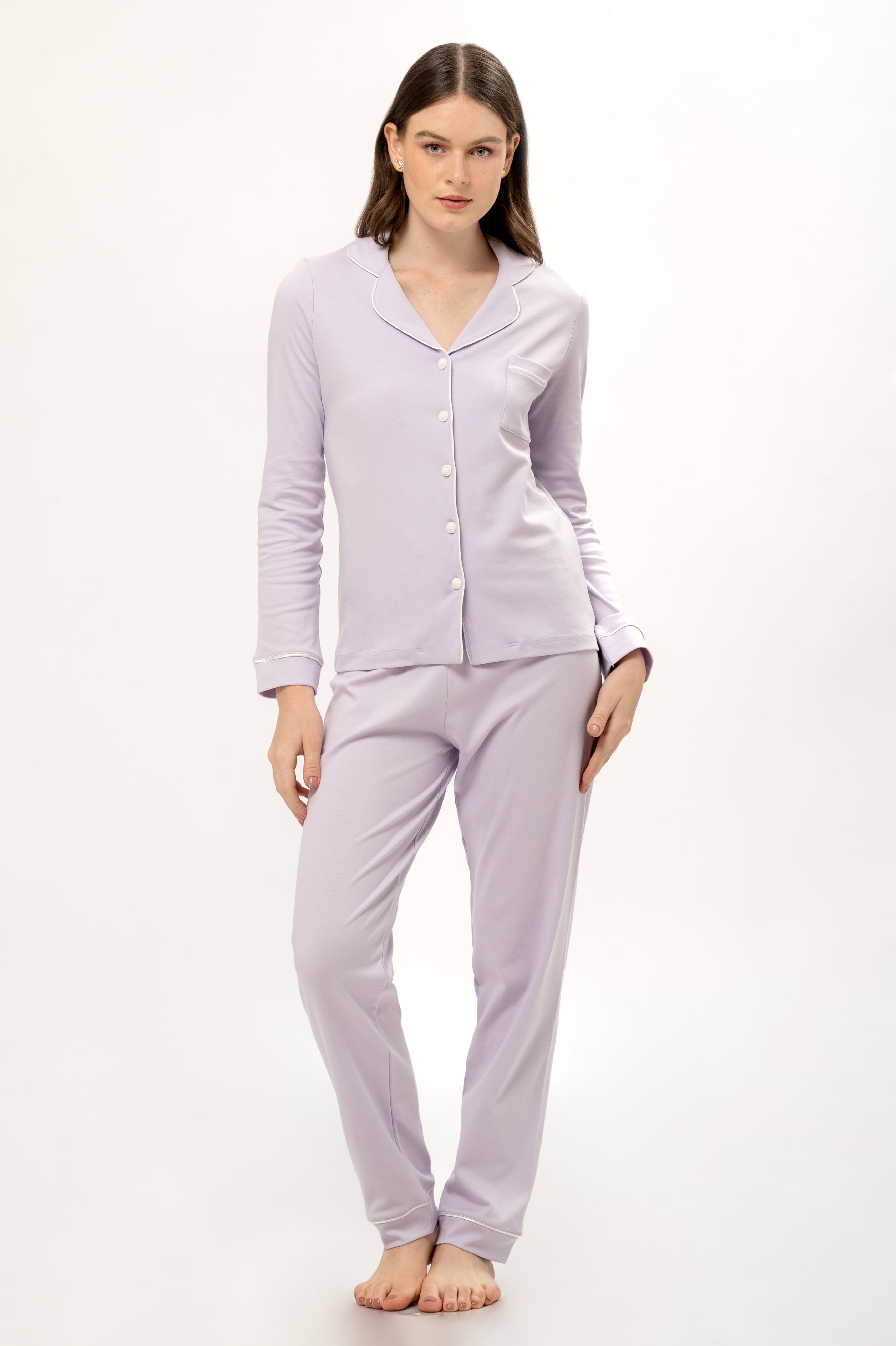 Pijama Set Pima Cotton - Alondra - Lila