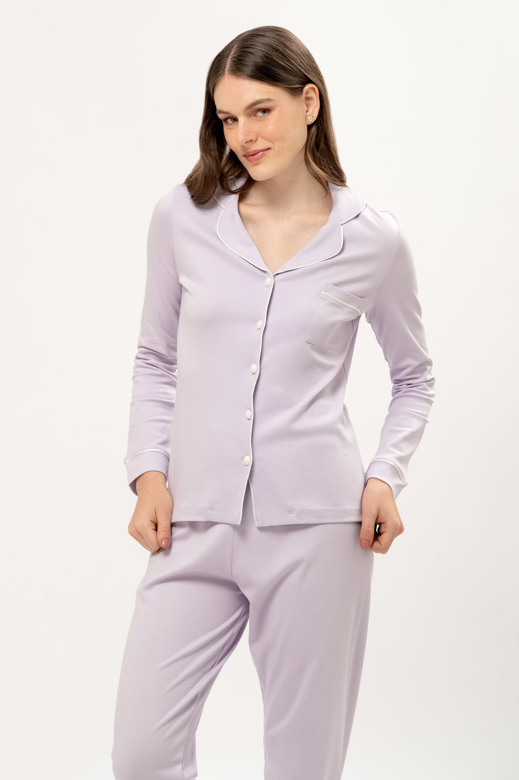 Pijama Set Pima Cotton - Alondra - Lila