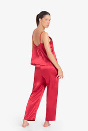 Pijama Set Satin - Sofia - Rojo
