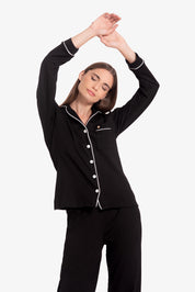 Pijama Set Pima Cotton - Alondra - Negro