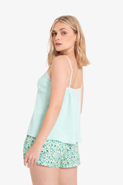 Pijama Set de algodón - Jade - Verde agua