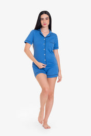 Pijama Set Pima Cotton - Elena - Celeste