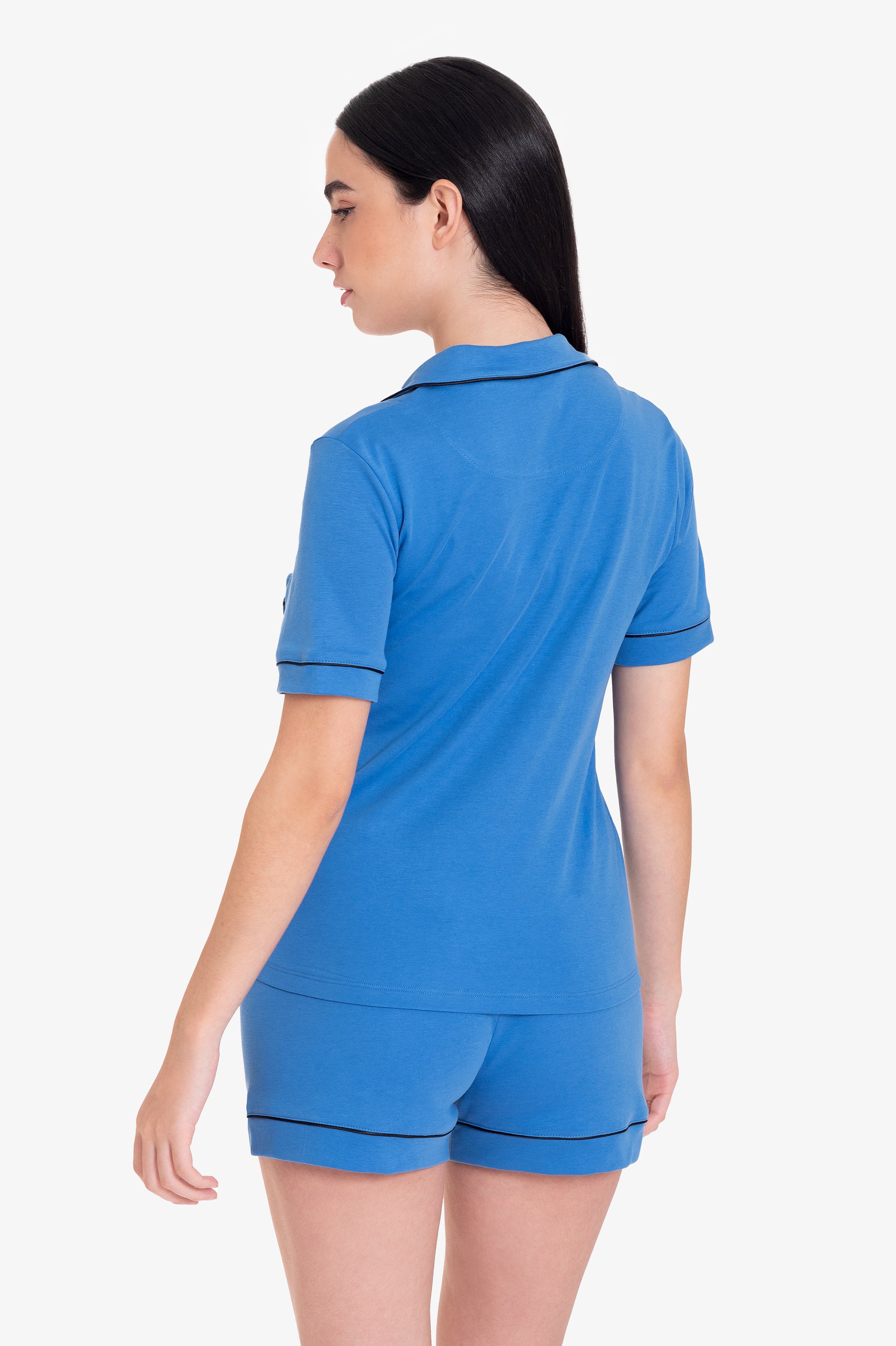 Pijama Set Pima Cotton - Elena - Celeste