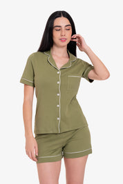 Pijama Set Pima Cotton - Elena - Verde