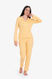 Pijama Set Pima Cotton - Alondra - Amarillo