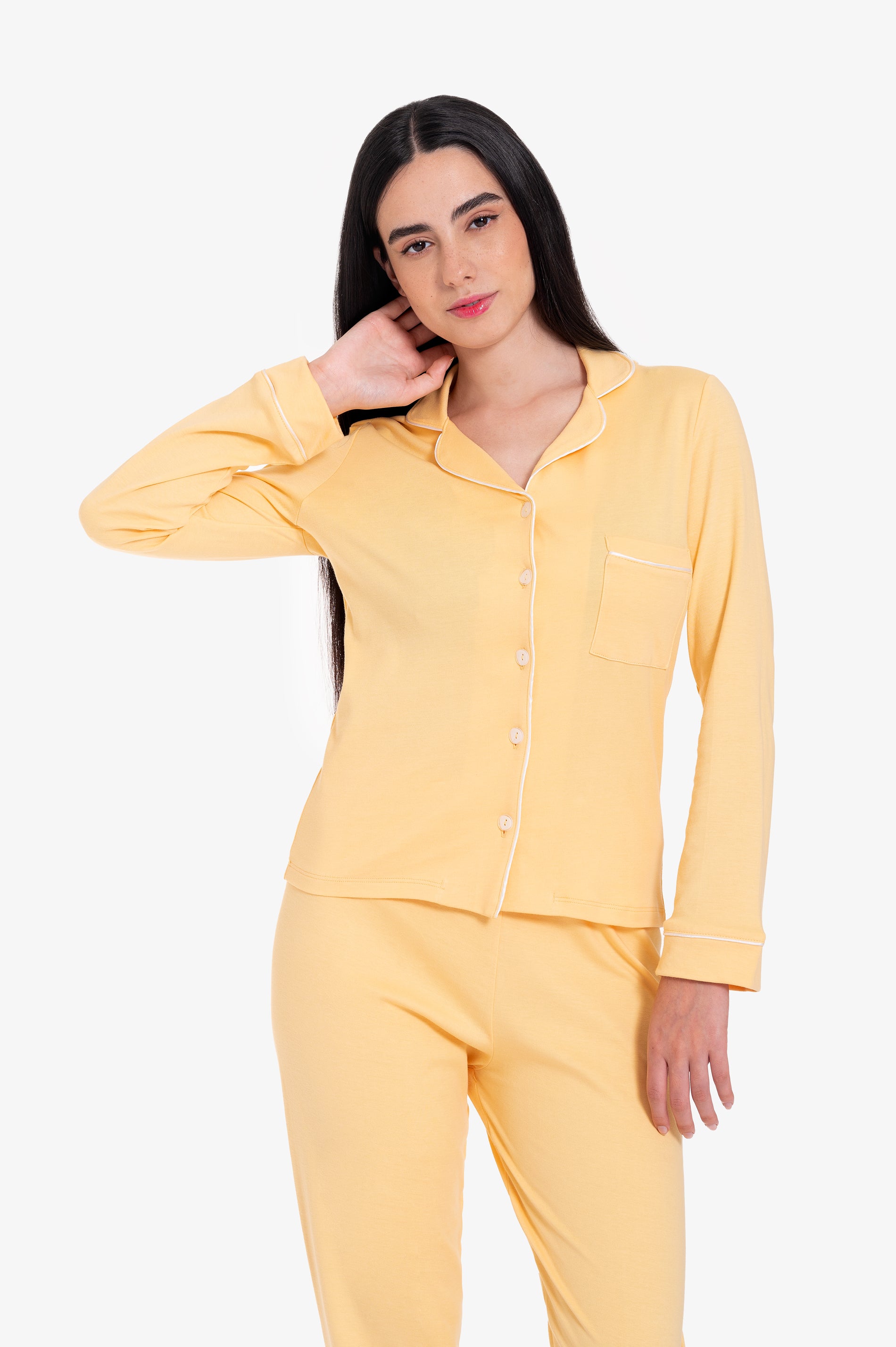 Pijama Set Pima Cotton - Alondra - Amarillo
