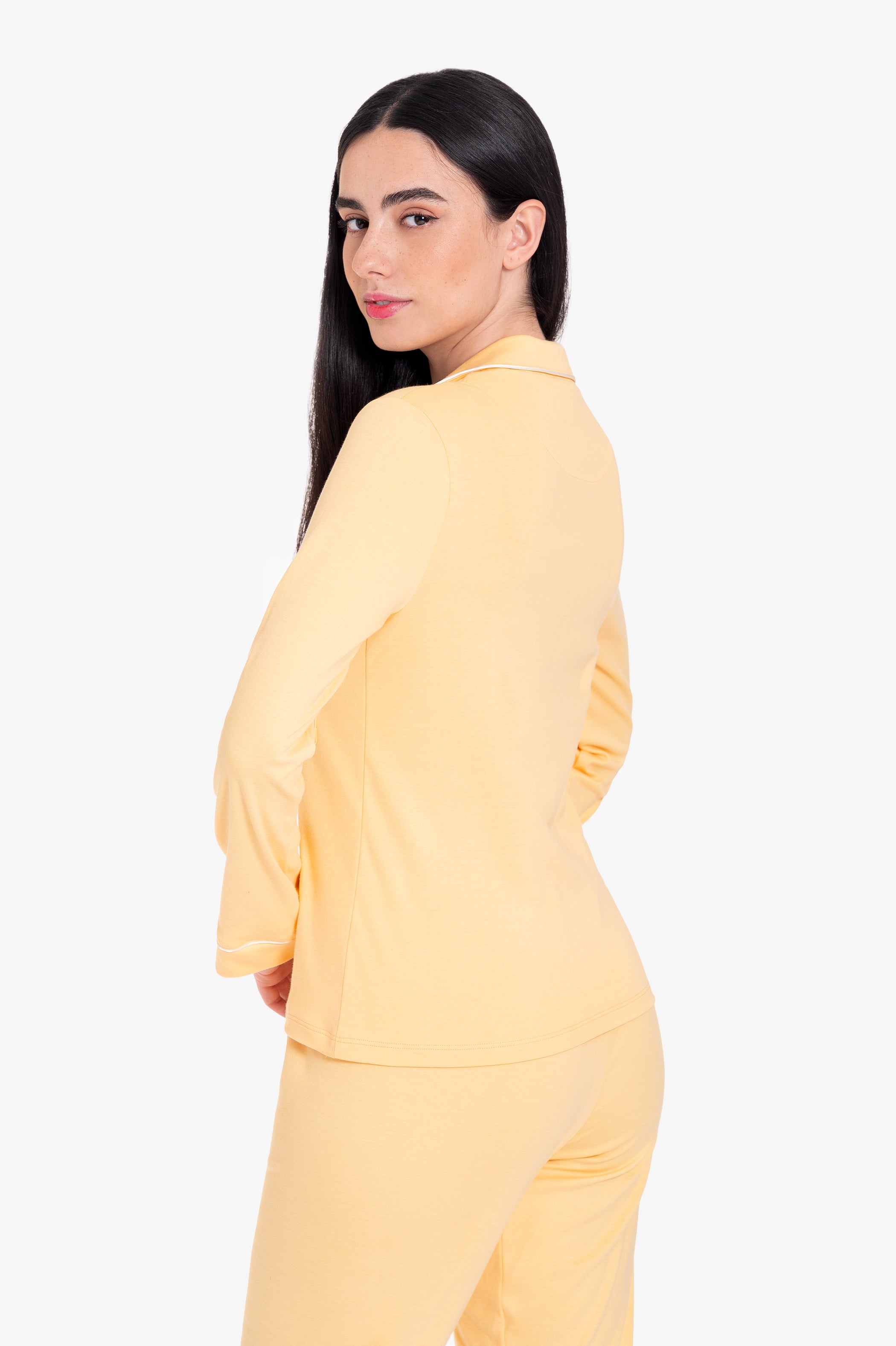 Pijama Set Pima Cotton - Alondra - Amarillo