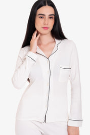 Pijama Set Pima Cotton - Alondra - Blanco