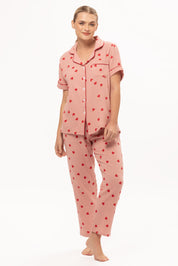 Pijama Set Gasa Heart - Palo Rosa