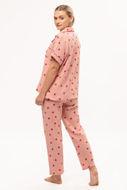 Pijama Set Gasa Heart - Palo Rosa