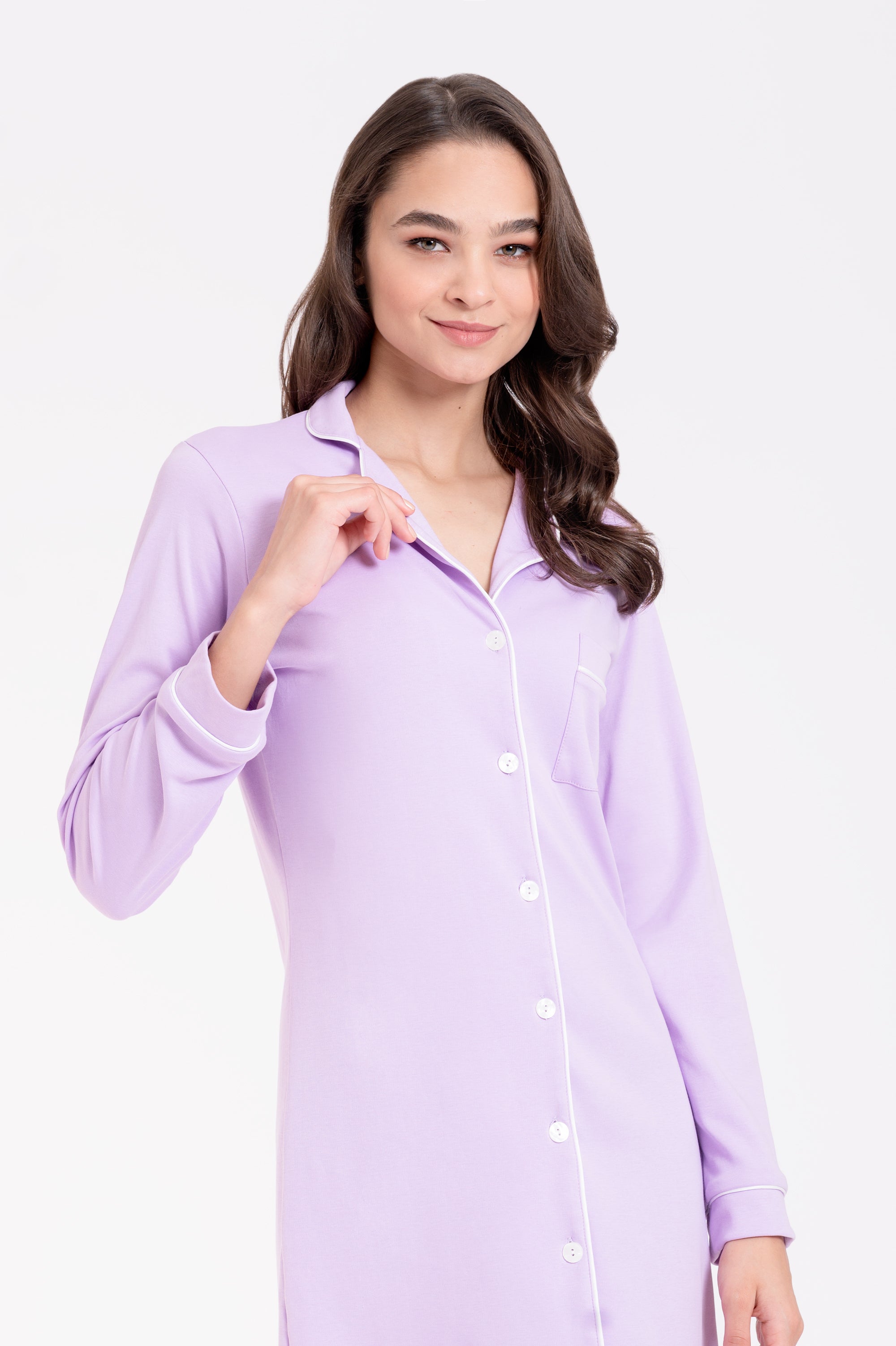 Sleepshirt Pima Cotton - Abril - Lila