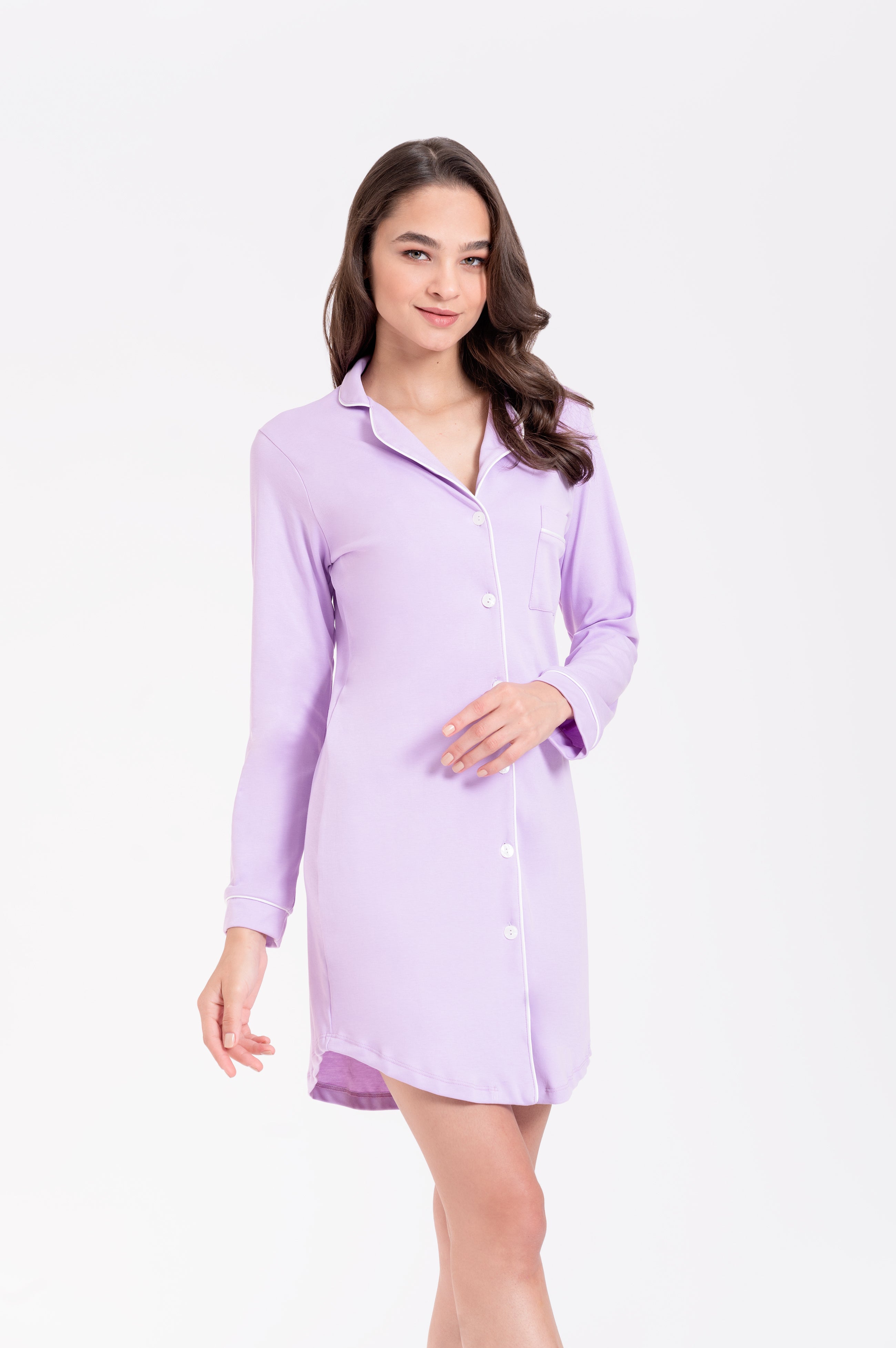 Sleepshirt Pima Cotton - Abril - Lila