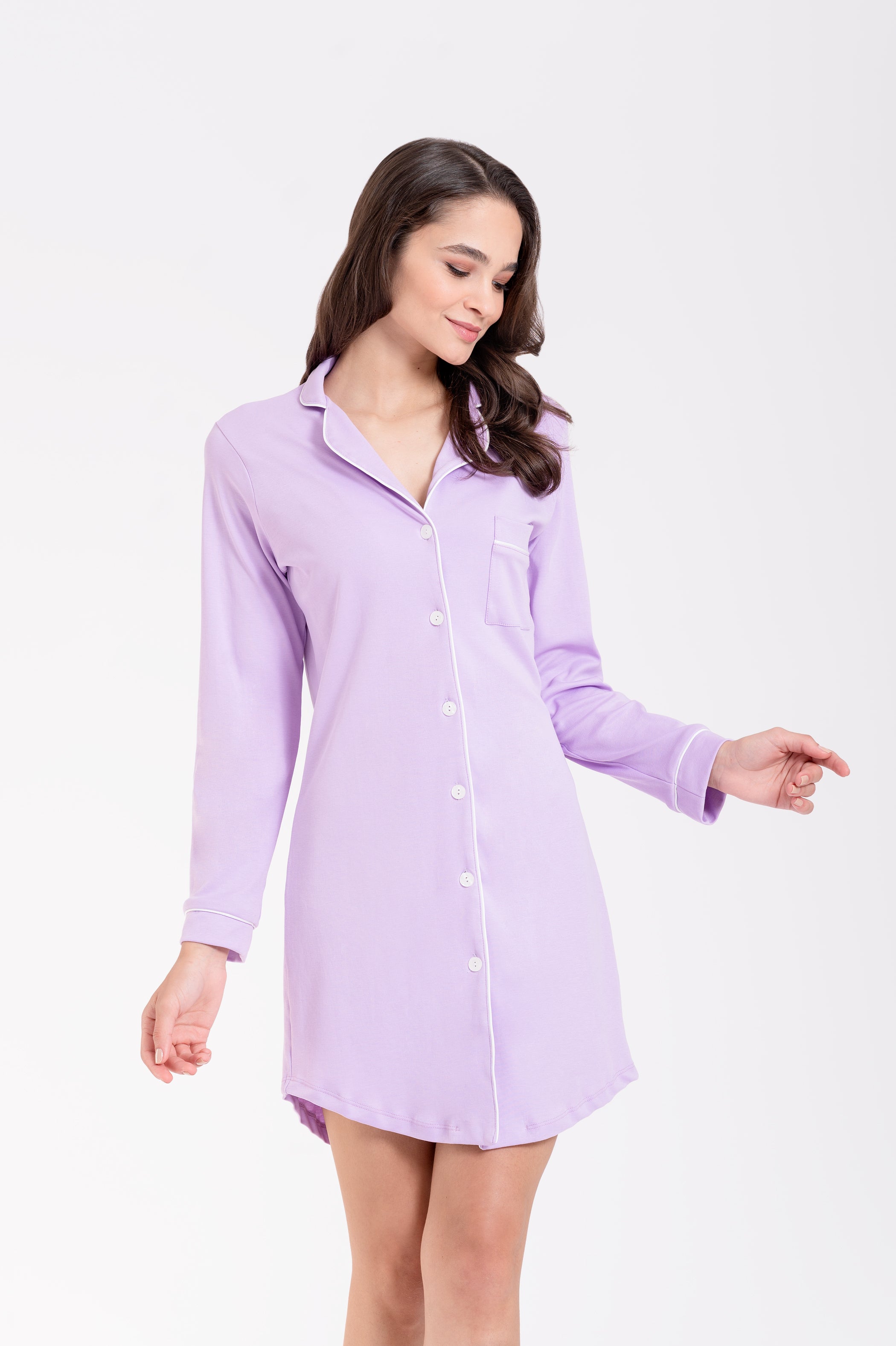 Sleepshirt Pima Cotton - Abril - Lila