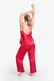 Pijama Set Satin - Sofia - Rojo