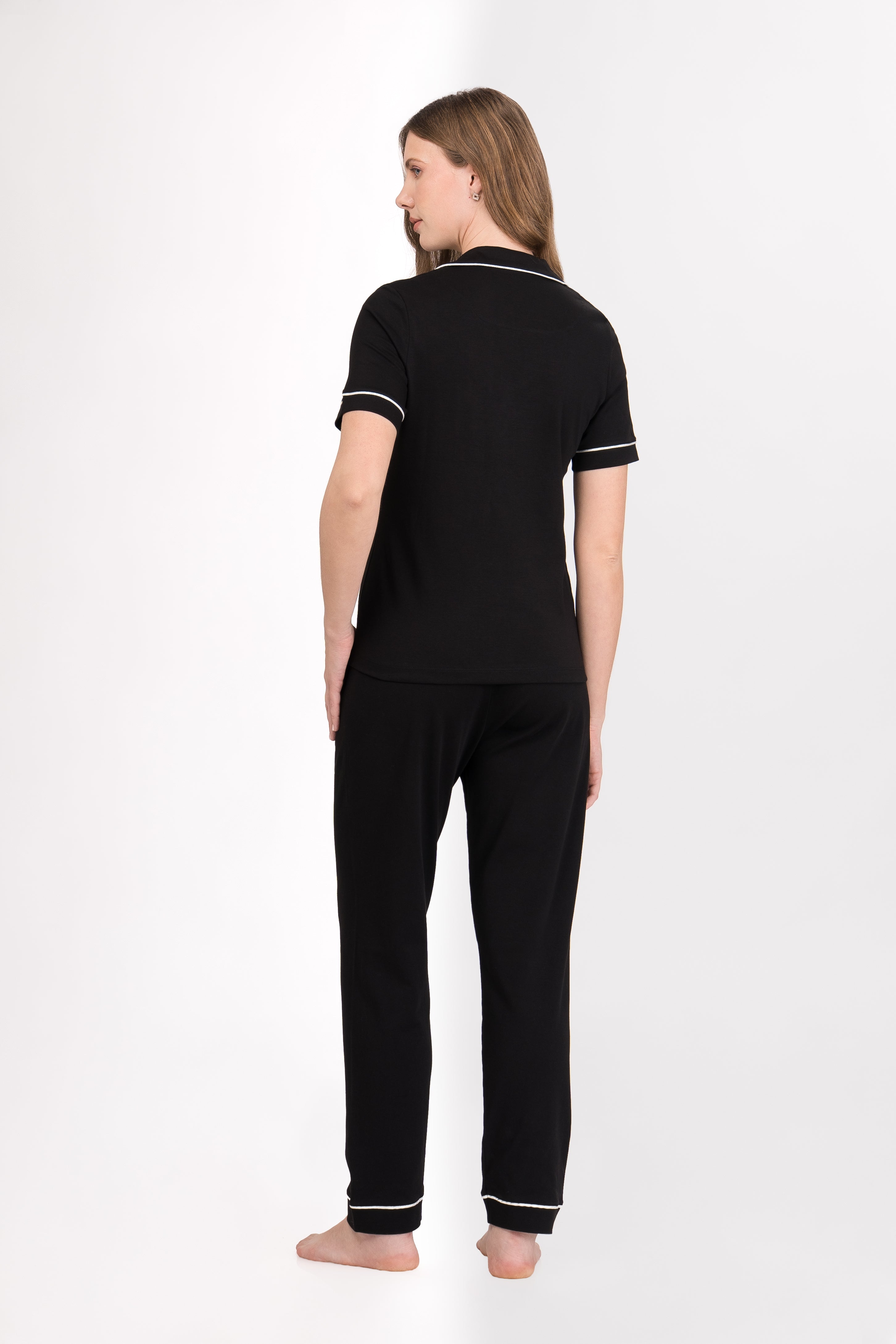 Pijama Algodón Pima Ana | Negro