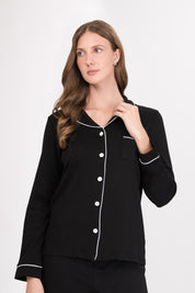Pijama Algodón Pima Isabella | Negro
