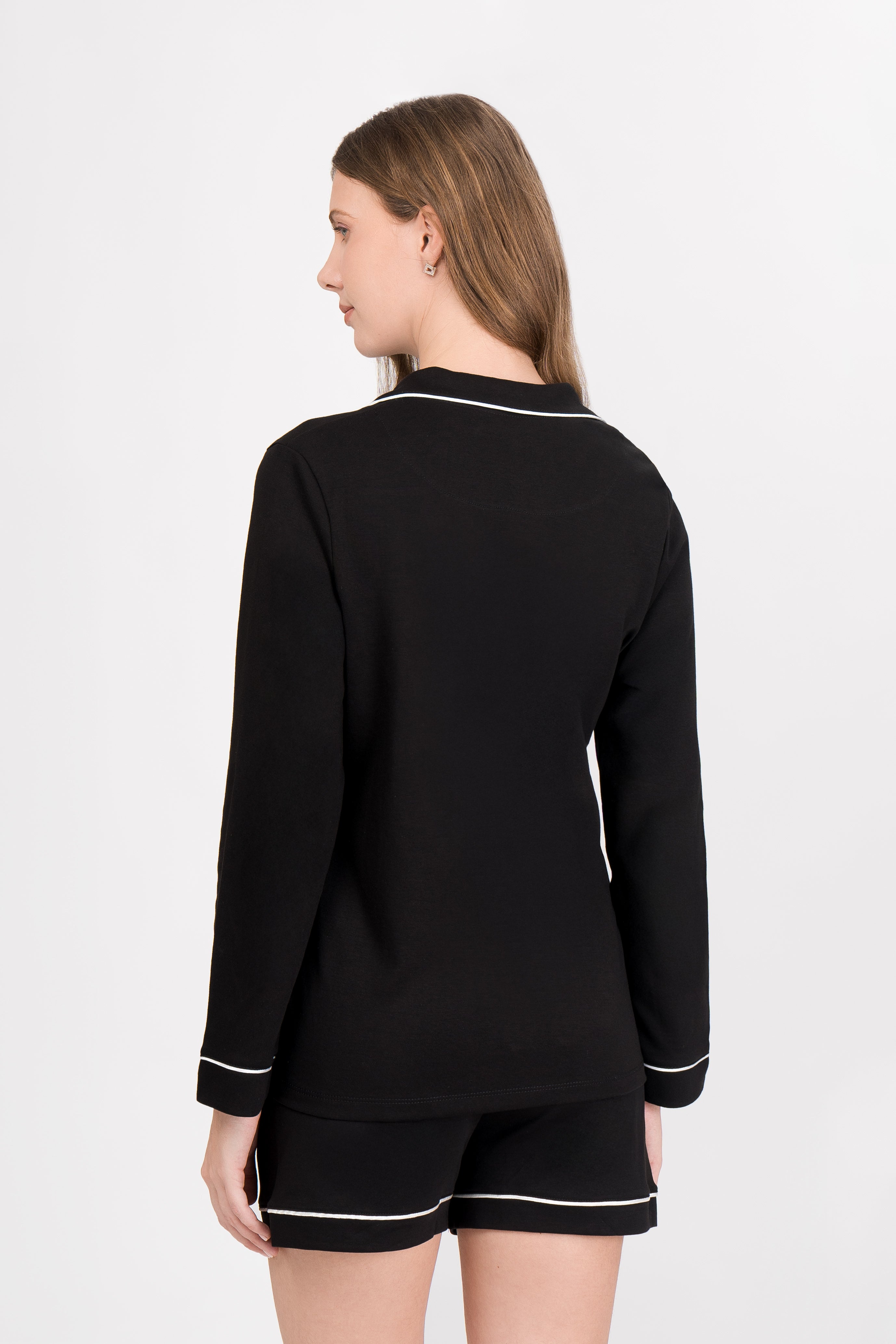 Pijama Algodón Pima Isabella | Negro