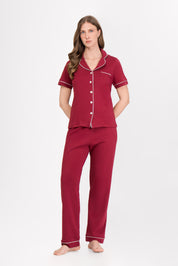 Pijama Algodón Pima Ana | Vino