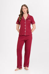 Pijama Algodón Pima Ana | Vino