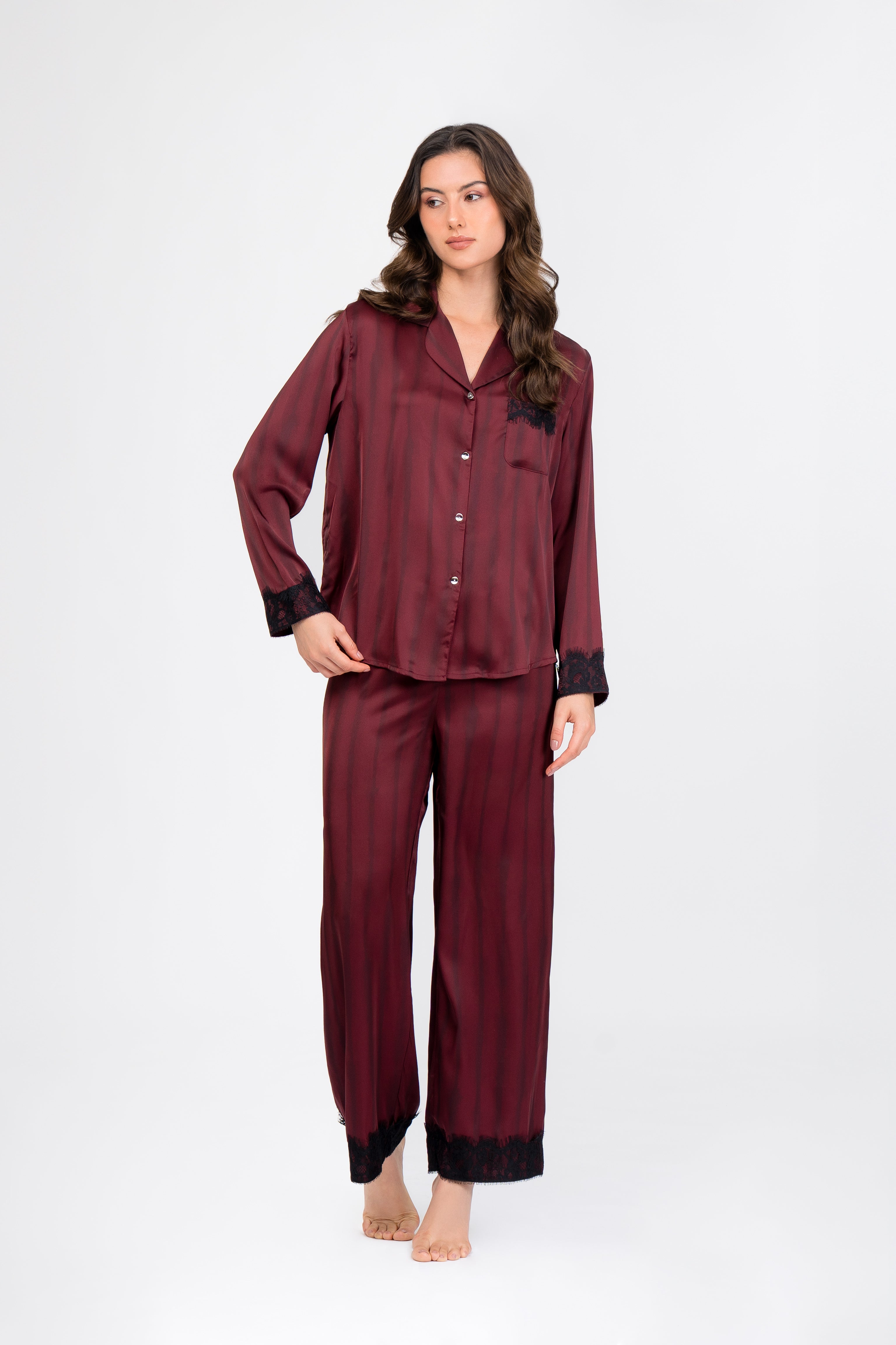 Pijama Seda Sienna | Vino
