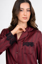 Pijama Seda Sienna | Vino