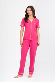 Pijama Algodón Pima Ana | Fucsia