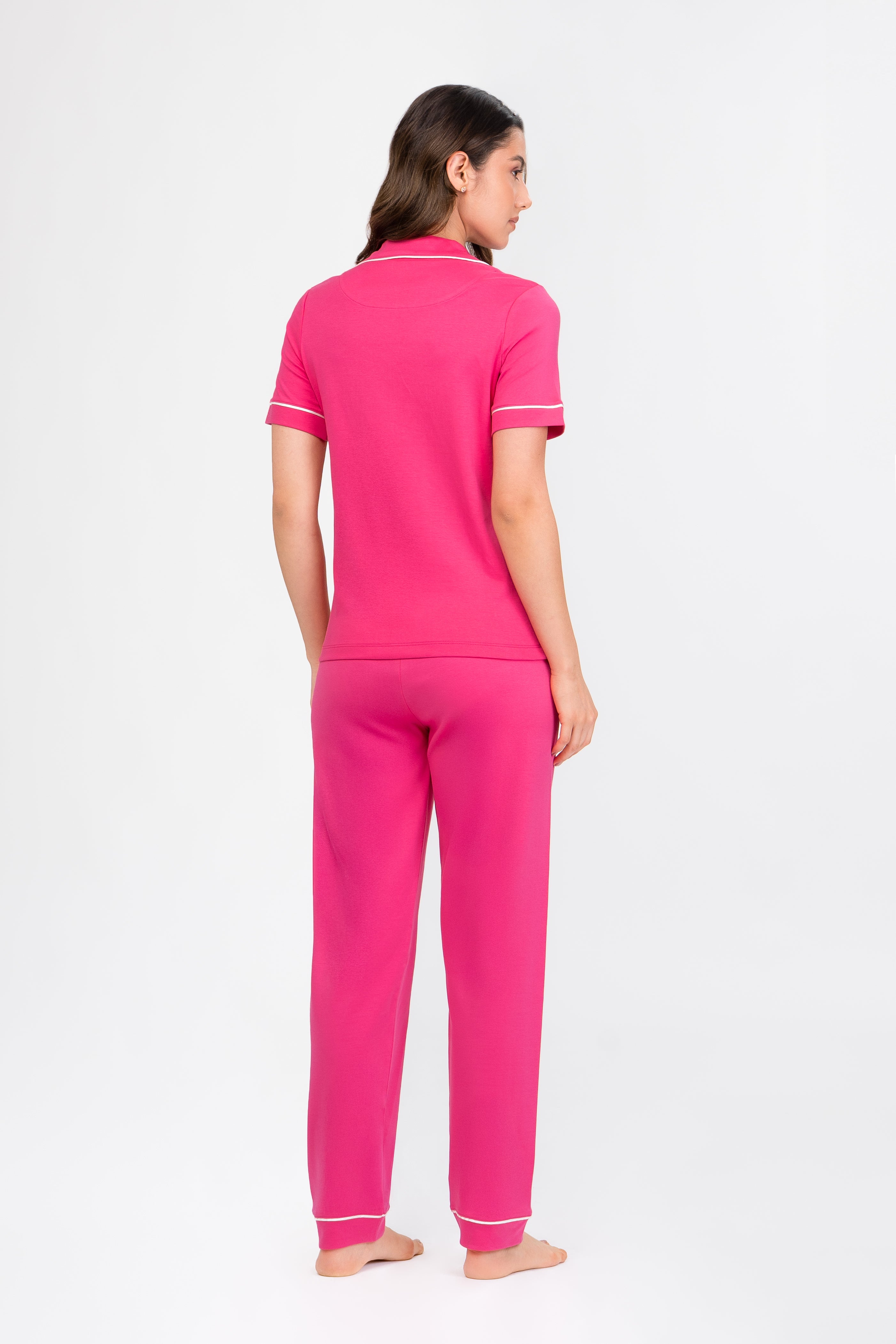 Pijama Algodón Pima Ana | Fucsia