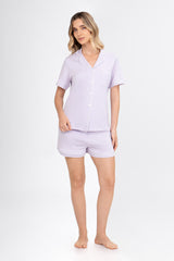 Pijama Algodón Pima Elena | Lila