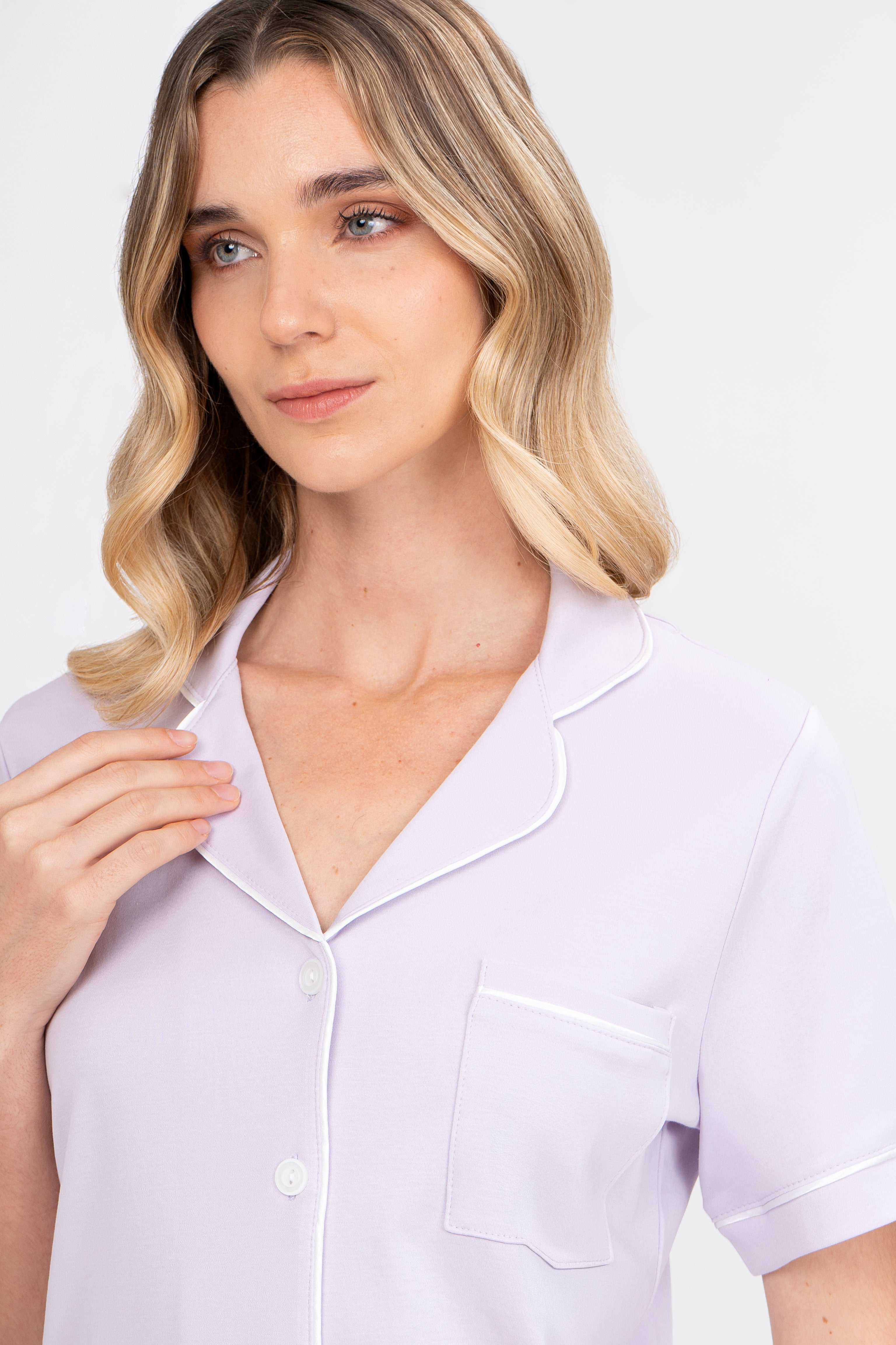 Pijama Algodón Pima Elena | Lila