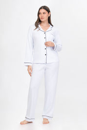 Pijama Algodón Pima Alondra | Blanco
