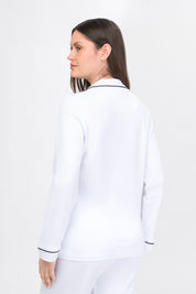 Pijama Algodón Pima Alondra | Blanco
