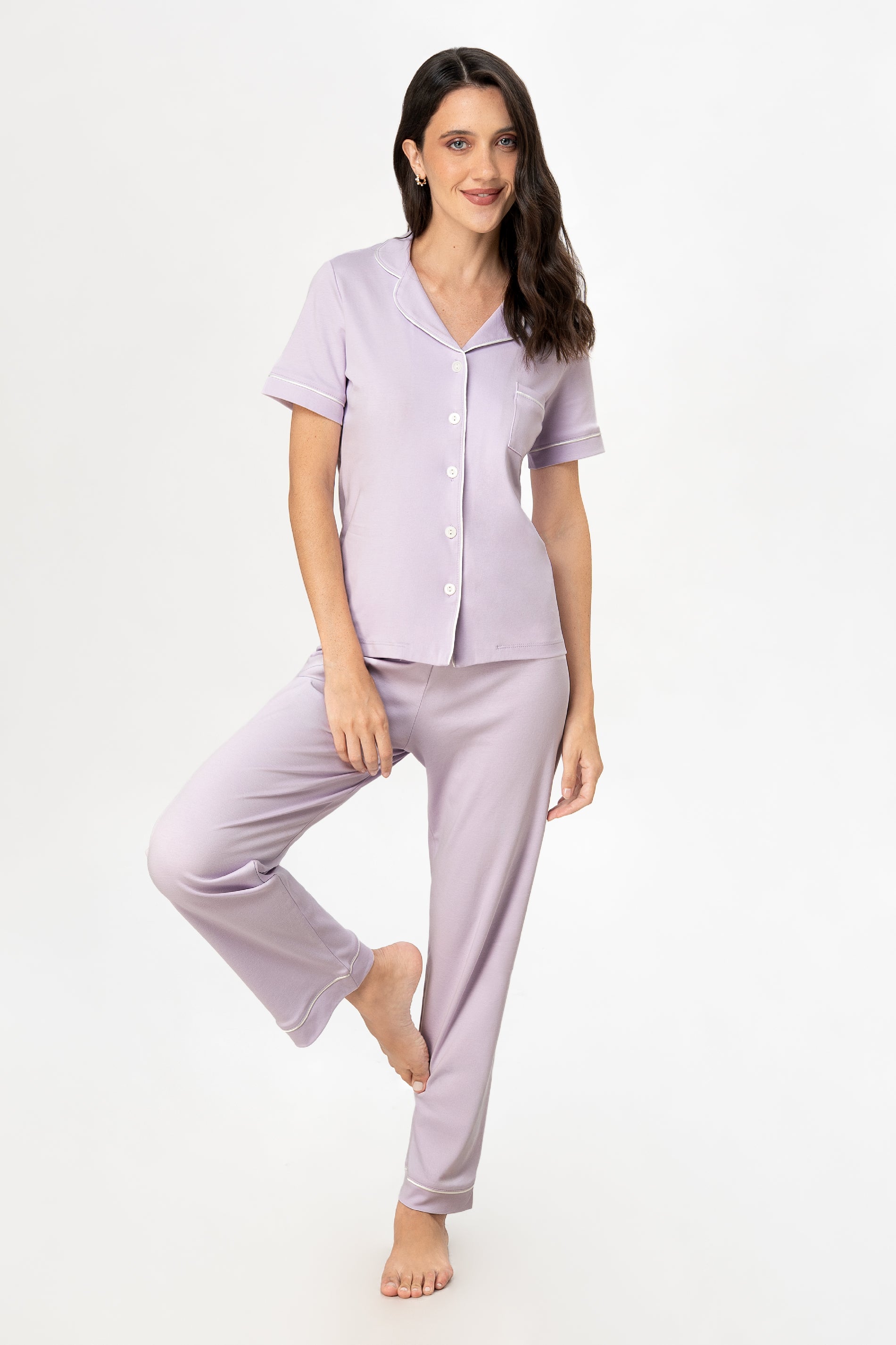 Pijama Algodón Pima Ana | Lila