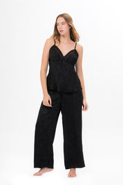 Pijama Saten Vela | Negro