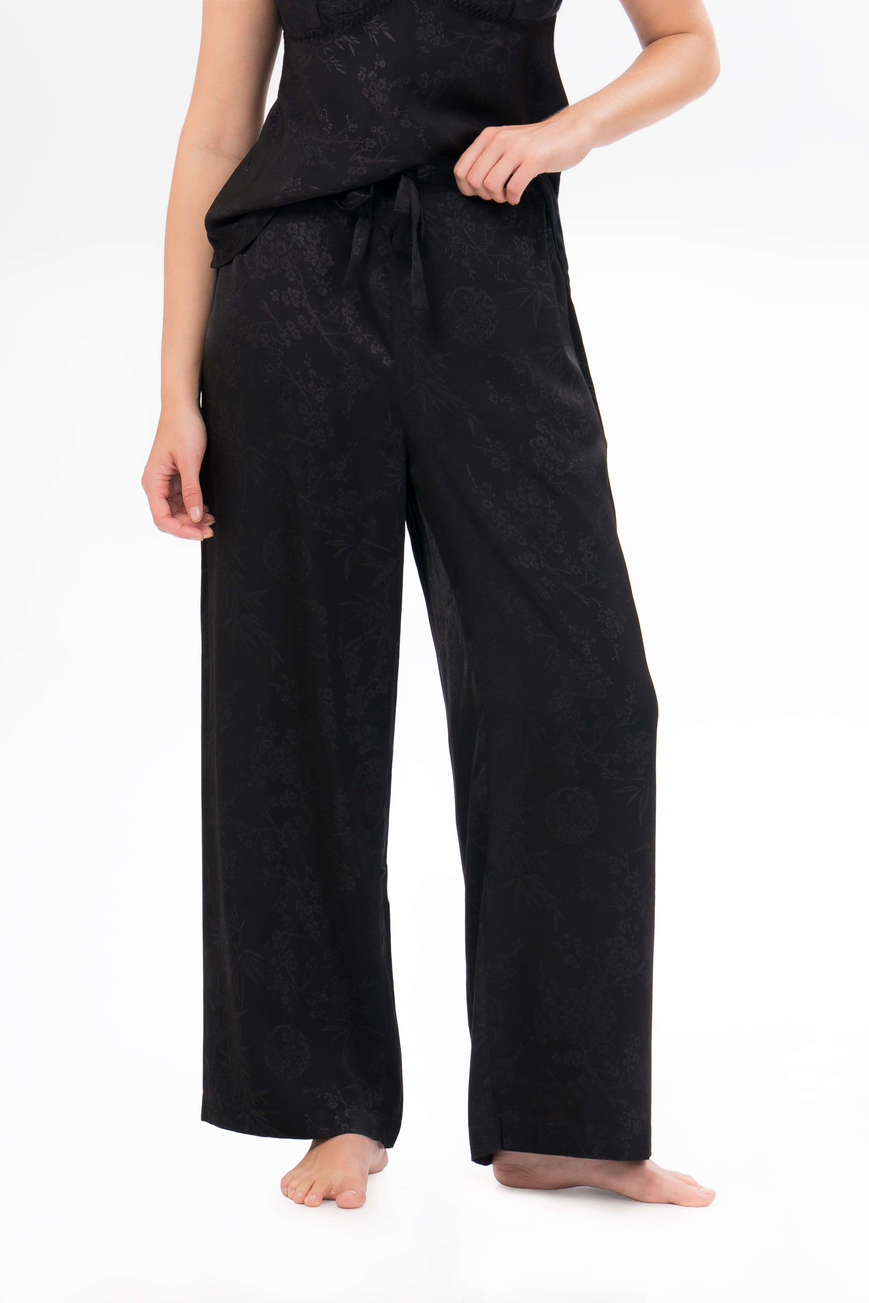 Pijama Saten Vela | Negro