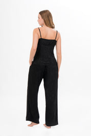 Pijama Saten Vela | Negro