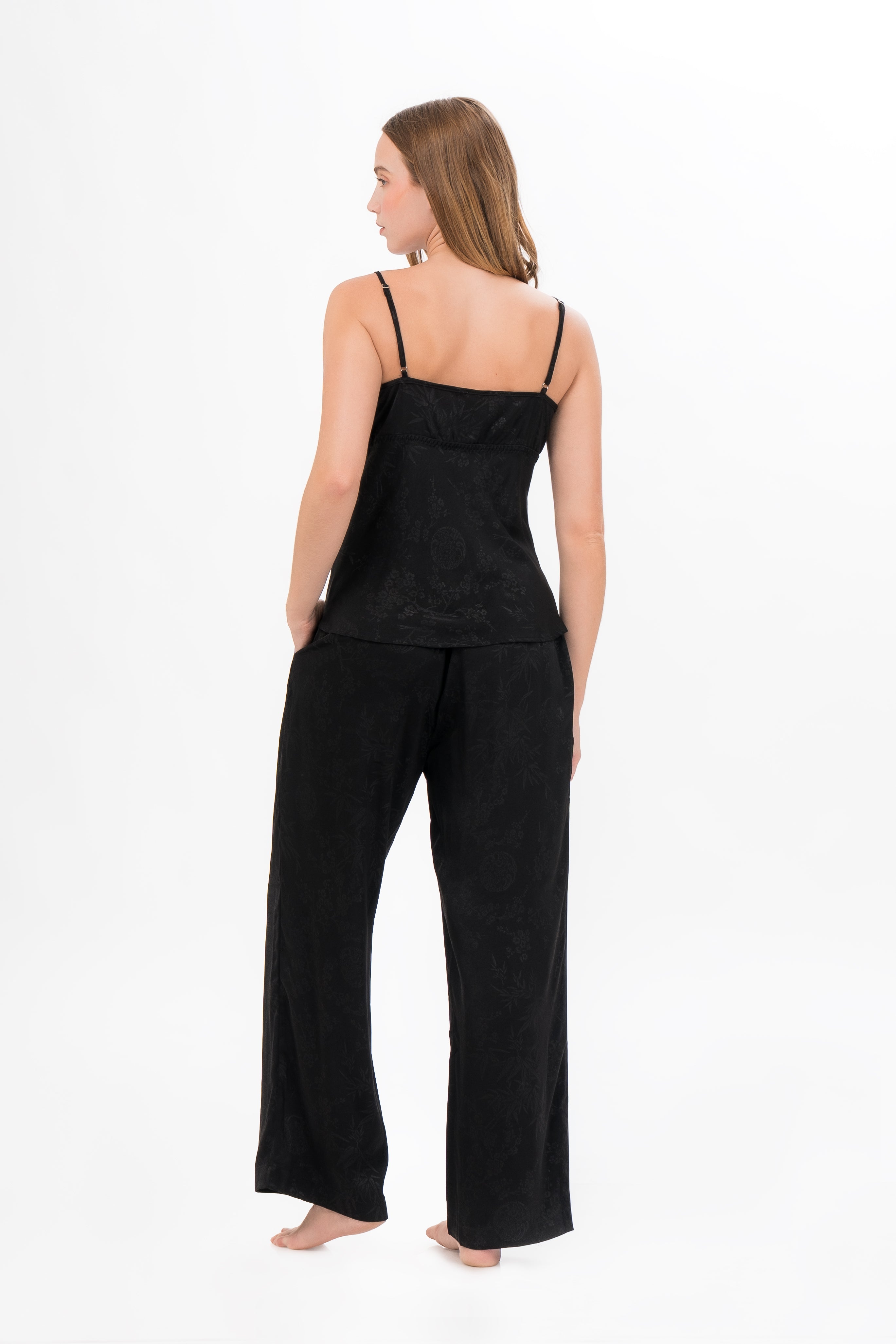 Pijama Saten Vela | Negro