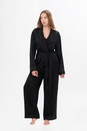 Pijama Saten Vela | Negro