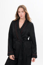 Pijama Saten Vela | Negro
