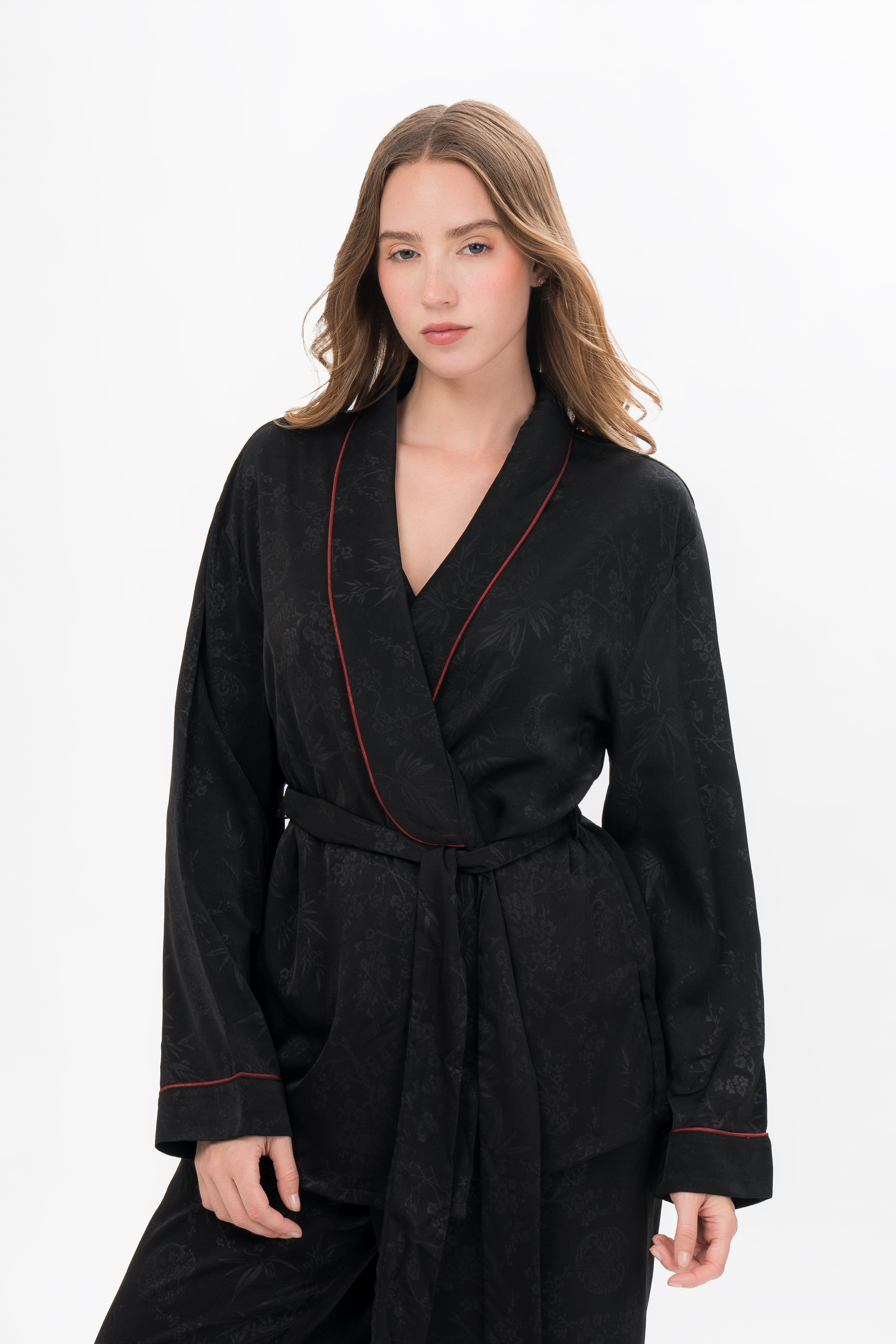 Pijama Saten Vela | Negro