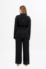 Pijama Saten Vela | Negro