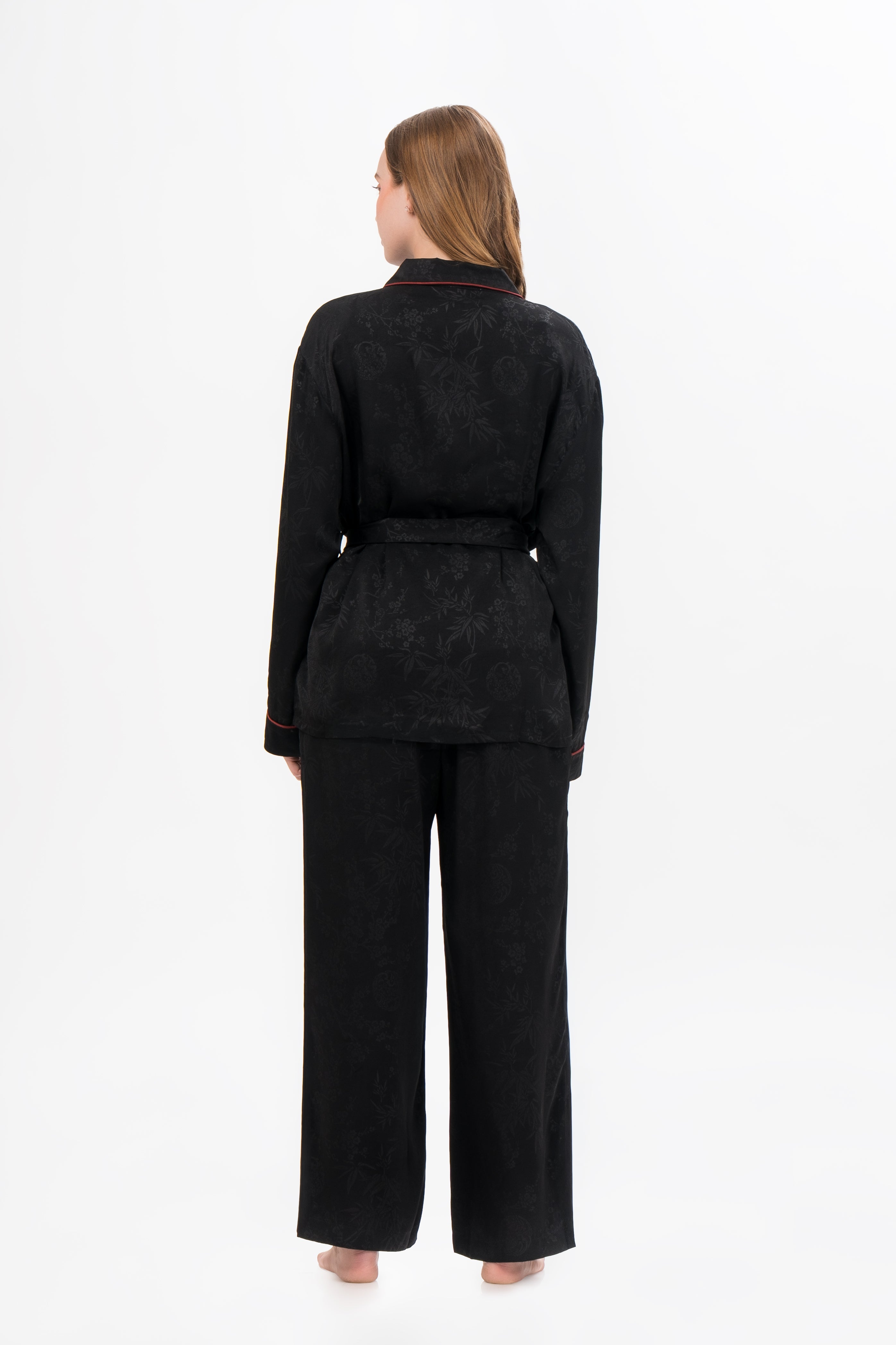 Pijama Saten Vela | Negro