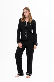 Pijama Algodón Pima Alondra | Negro