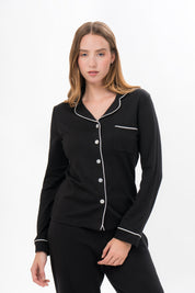 Pijama Algodón Pima Alondra | Negro