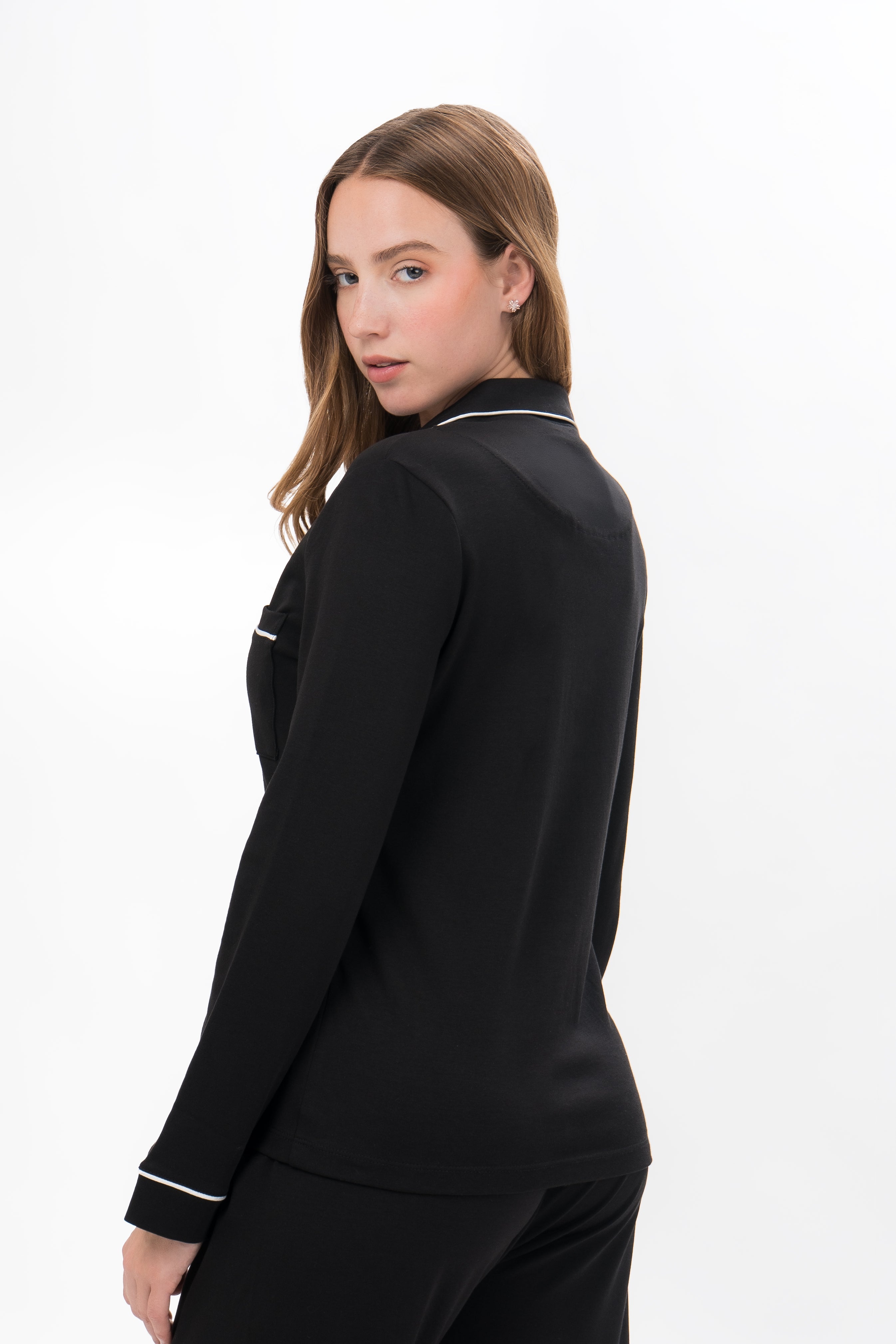 Pijama Algodón Pima Alondra | Negro