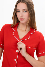 Pijama Algodón Pima Elena | Rojo