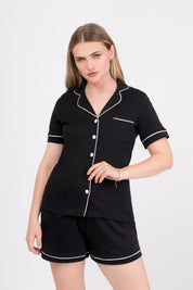 Pijama Algodón Pima Elena | Negro