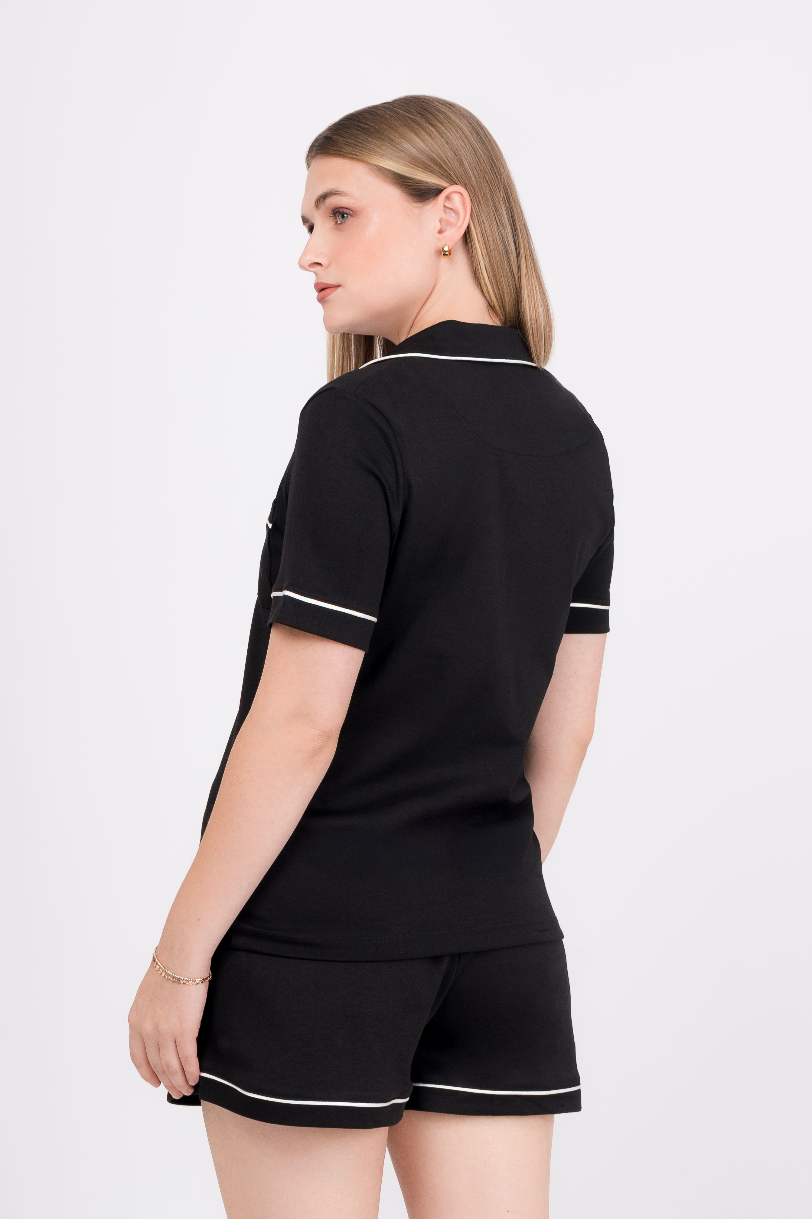 Pijama Algodón Pima Elena | Negro